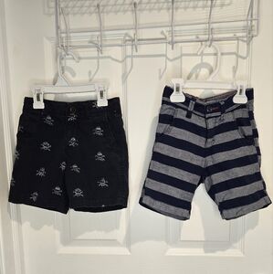 Skull and Crossbones And Navy Striped Kids Shorts Set, Size 3T, Gap And Old Navy